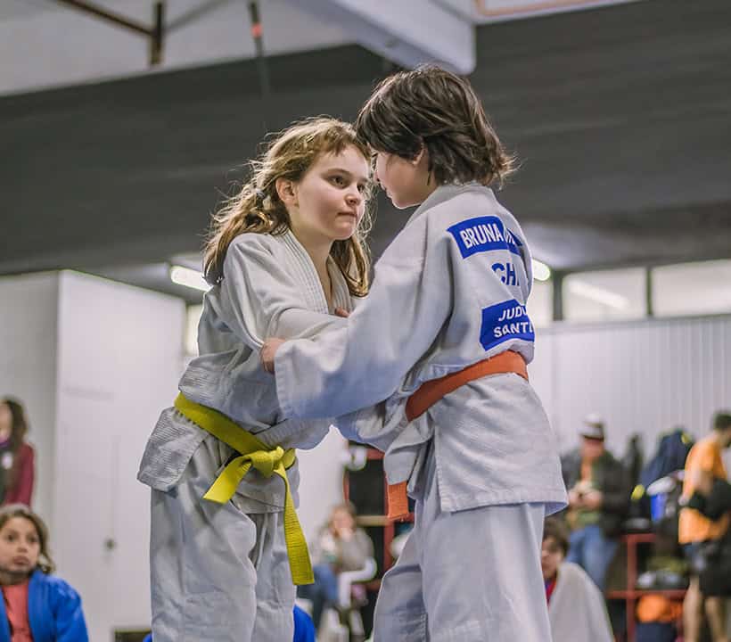 clase de judo para niños